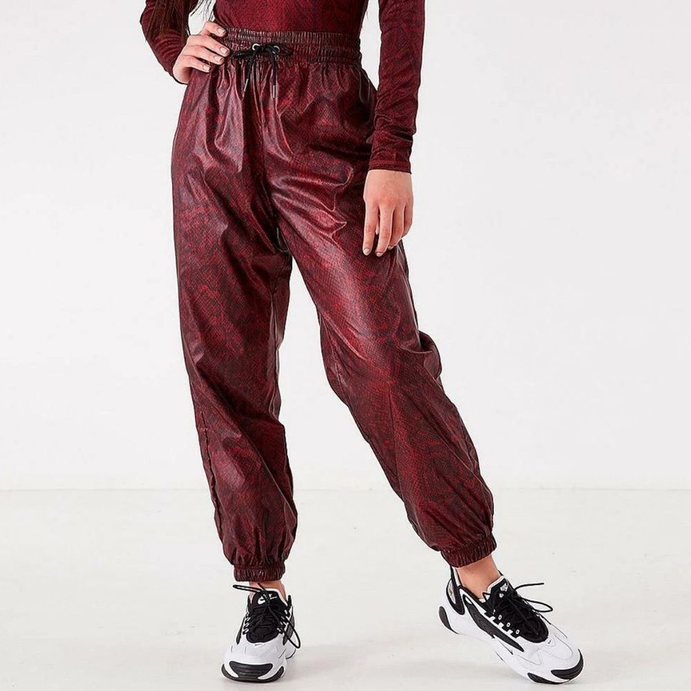 Nike Red And Black Python Print Woven Jogger Pant… - image 4